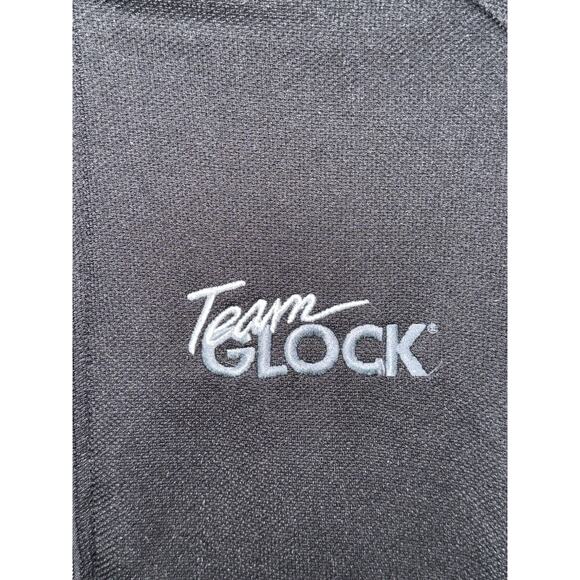 Team Glock Black Quarter Zip Fleece Pullover Jacket Small Range Made in USA - Picture 3 of 7